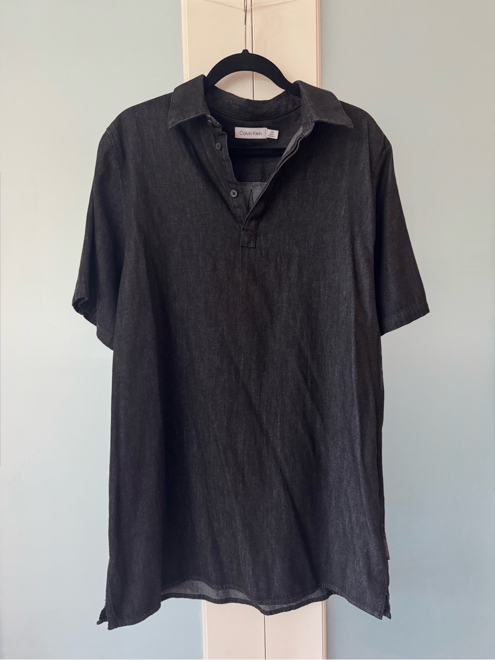 Calvin Klein Charcoal Denim Black Dress